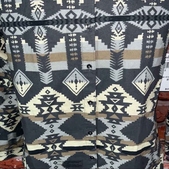Woolrich button up NWT Aztec print size small Keystone print - Picture 10 of 10